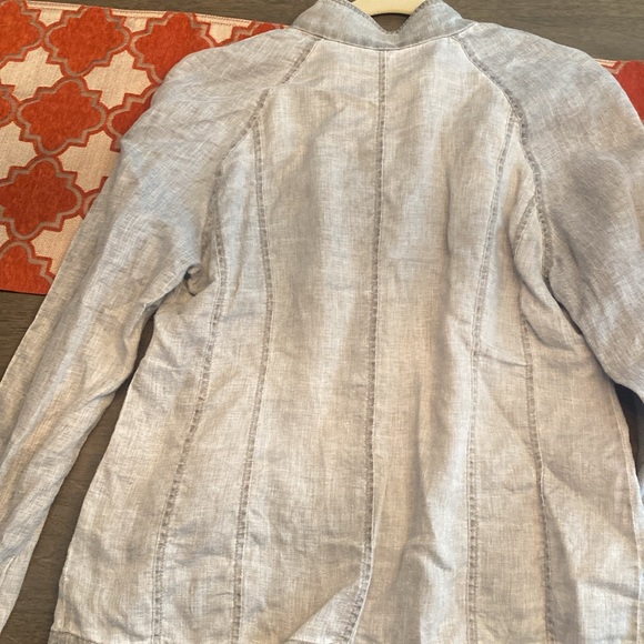 Eileen Fisher Utility Jacket 100% Linen - Picture 9 of 12